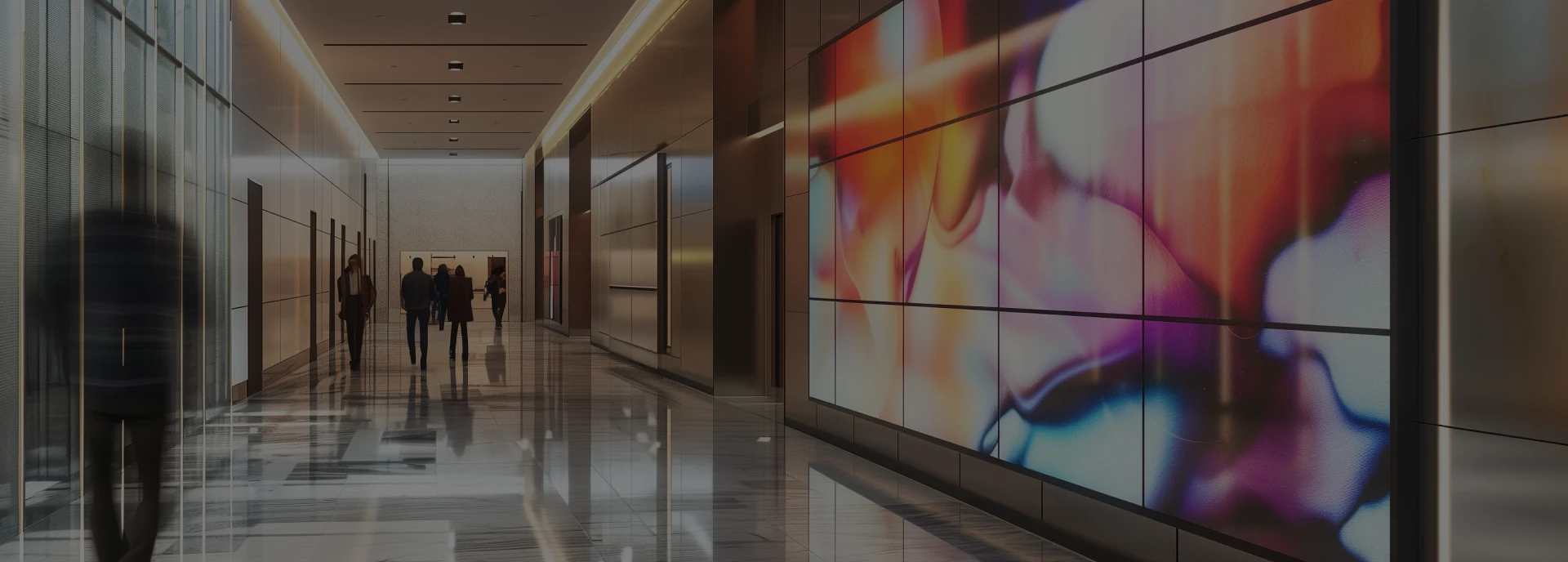 디지털 사이니지 LED 디스플레이 설치 현장